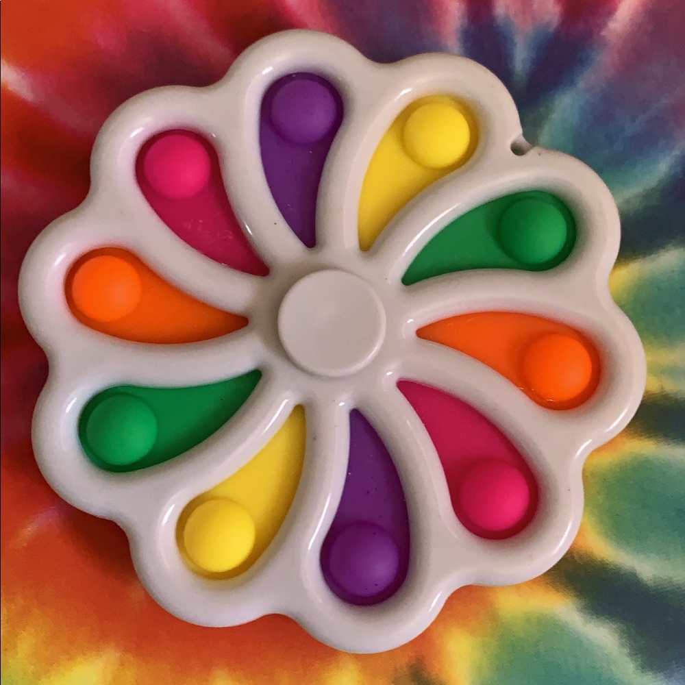 Rainbow fidget spinner dimple